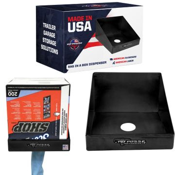 Pit Posse Rag in a Box Dispenser 350 Count Black Large - Scratch and Dent