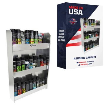 Pit Posse Aerosol Cabinet Shelf Silver