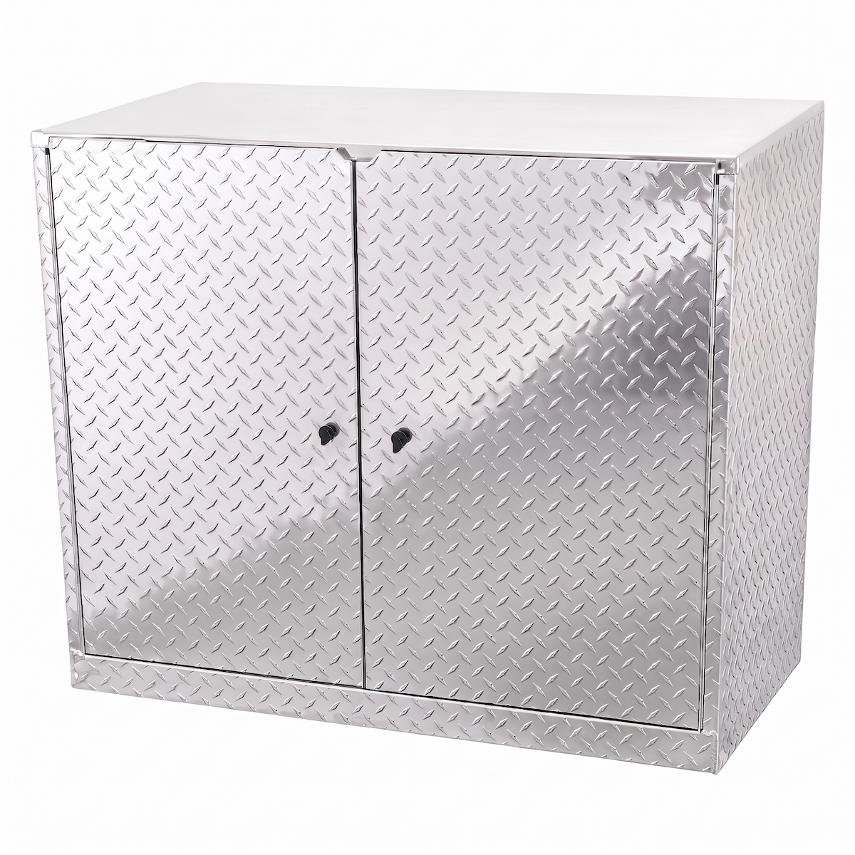 Pit Posse Diamond Plate Base Cabinet 4 Foot Silver