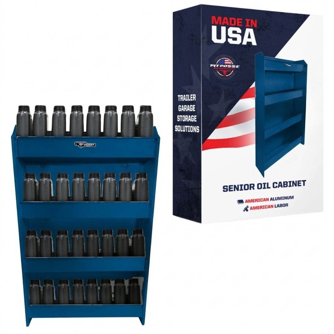 Pit Posse Senior Oil Cabinet Shelf Blue