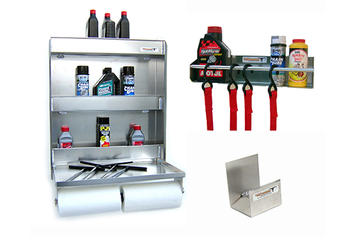 Pit Posse 609 16" Silver Flip Out Work Shelf 