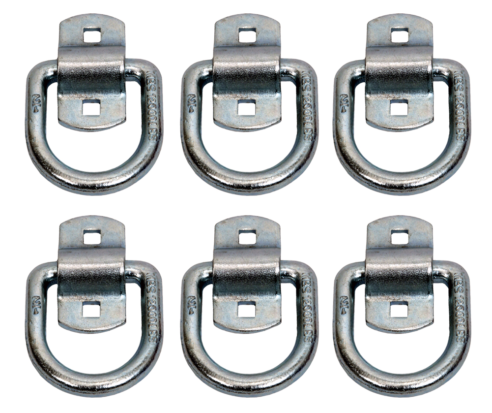 Pit Posse Flush D-Ring 1/2 Inch Diameter 6-Pack