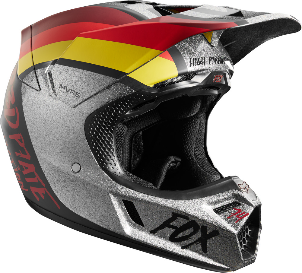 Fox Racing V3 Rodka Le Helmet [Lt Gry] M