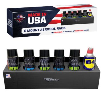 Pit Posse 6 Mount Aerosol Rack Black- Scratch and Dent