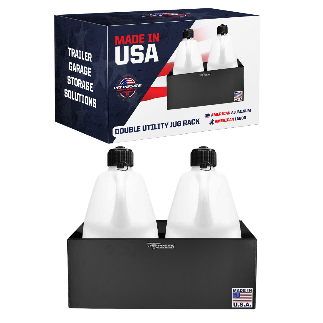 Pit Posse Utility Jug Rack Double Black-Scratch and Dent