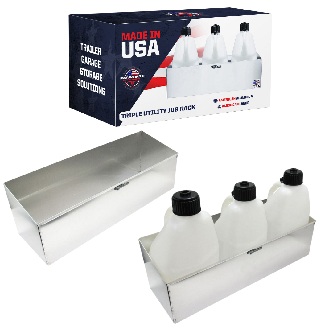 Pit Posse Utility Jug Rack Triple Silver-Scratch and Dent