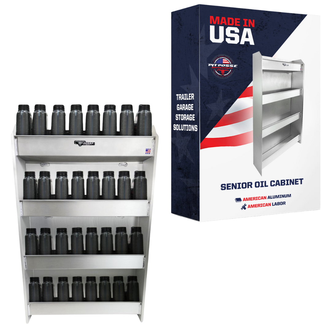 Pit Posse Senior Oil Cabinet Silver
