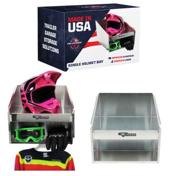 Pit Posse Single Helmet Bay Silver - Scratch and Dent
