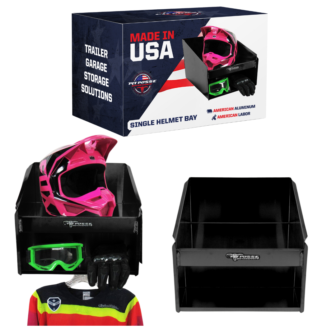 Pit Posse Single Helmet Bay Black- Scratch and Dent