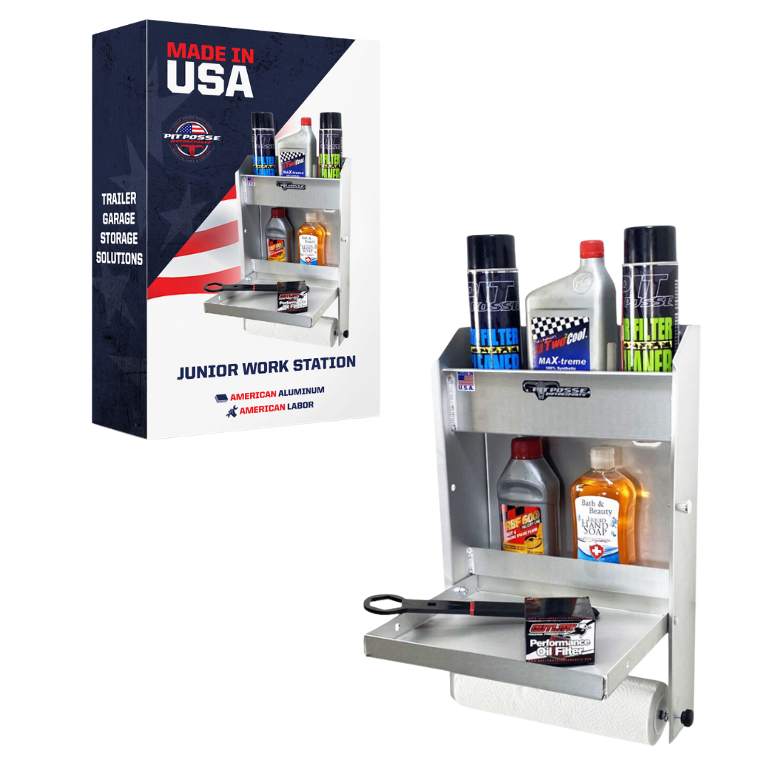 Pit Posse Junior Work Station Silver- Scratch and Dent