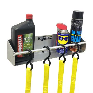 Pit Posse Senior Ratchet Strap Hanger with Shelf