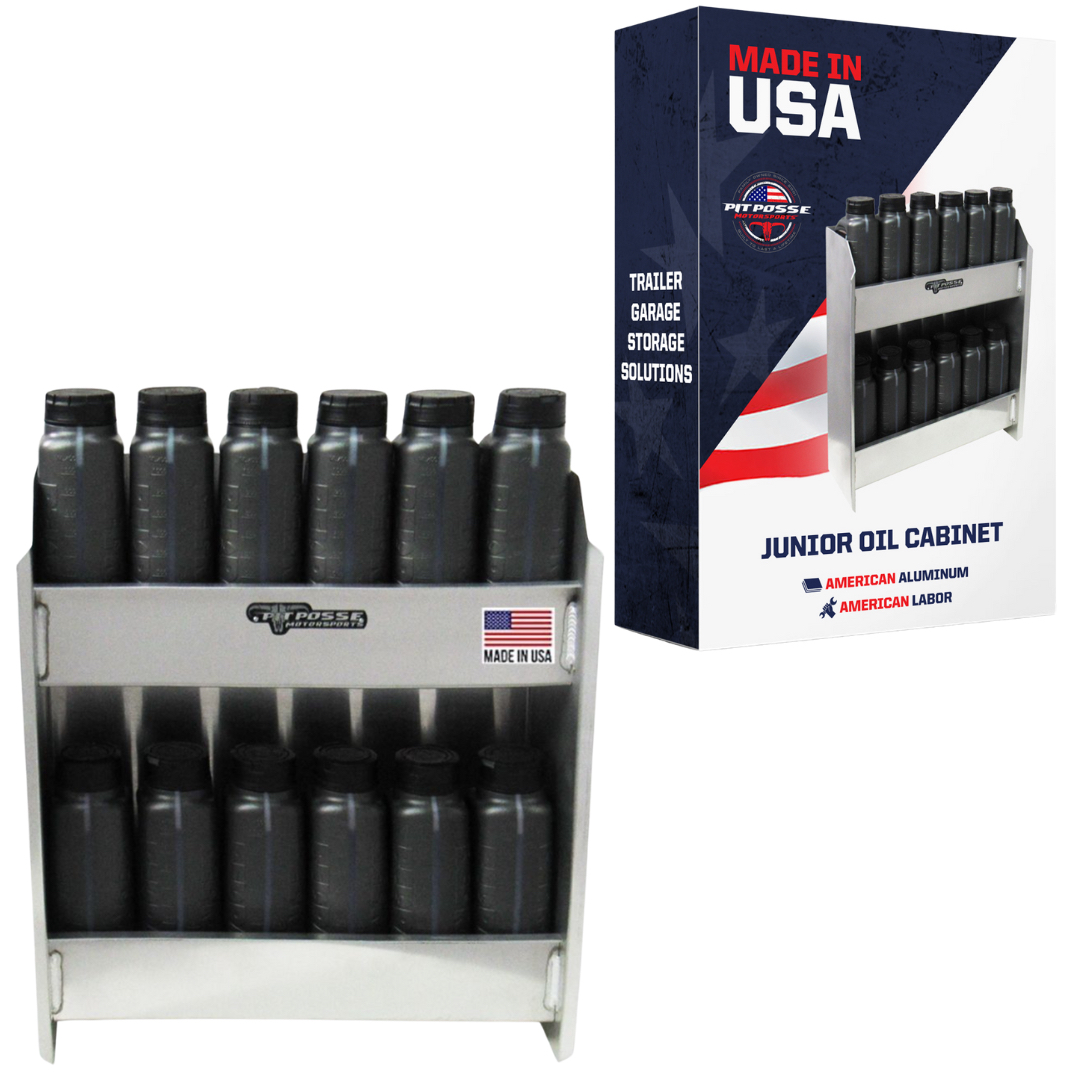 Pit Posse Junior Oil Cabinet Shelf Silver