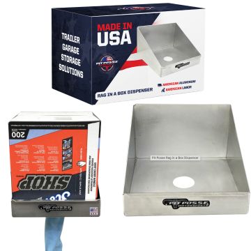 Pit Posse Rag in a Box Dispenser 200 Count Silver-Scratch and Dent