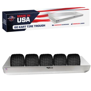 Pit Posse Go Kart Tire Trough Silver - Scratch and Dent