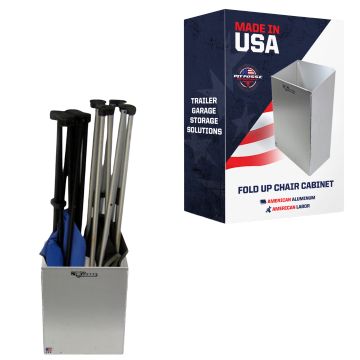 Pit Posse Fold Up Chair Cabinet Silver