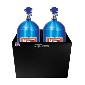 Pit Posse Nitrous Bottle Rack 2 Mount Black - Scratch and Dent