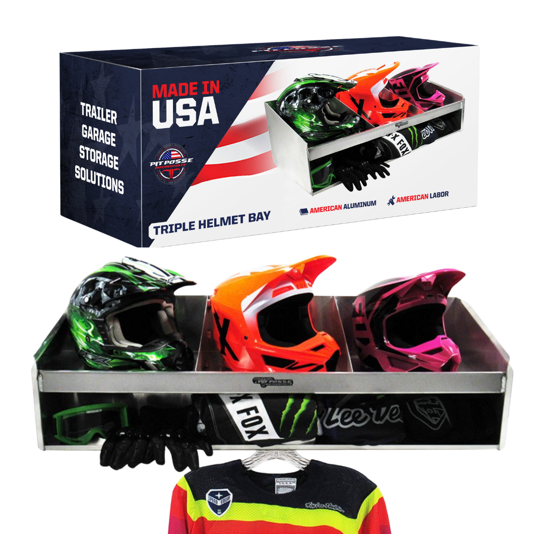 Pit Posse Helmet Bay Triple Mount