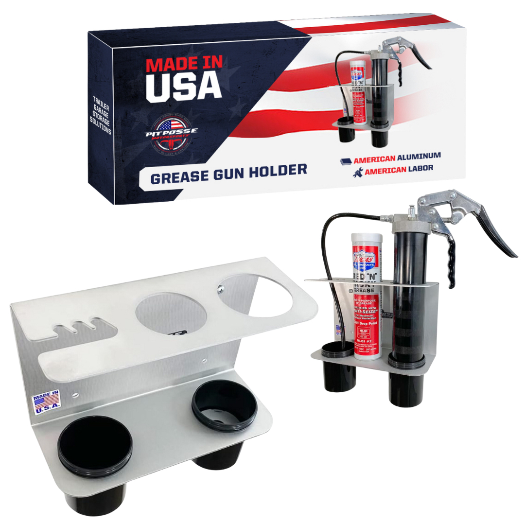 thumbnail interactive-video image 1 of Pit Posse Aluminum 12-Can Aerosol Oil Caddy Shelf For Trailer Or Garage 1 of 5