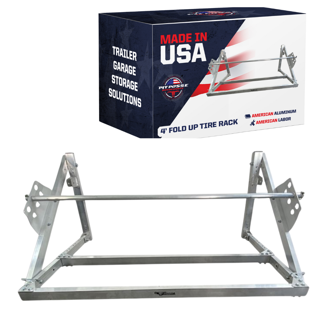 Pit Posse 4 Foot Fold Up Tire Rack