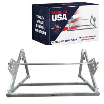 Pit Posse 4 Foot Fold Up Tire Rack