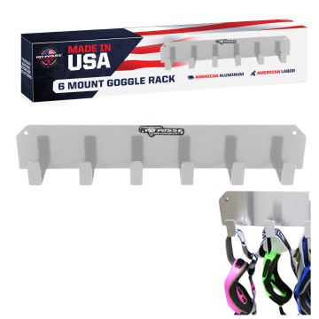 Pit Posse 6 Mount Goggle Rack Silver- Scratch and Dent