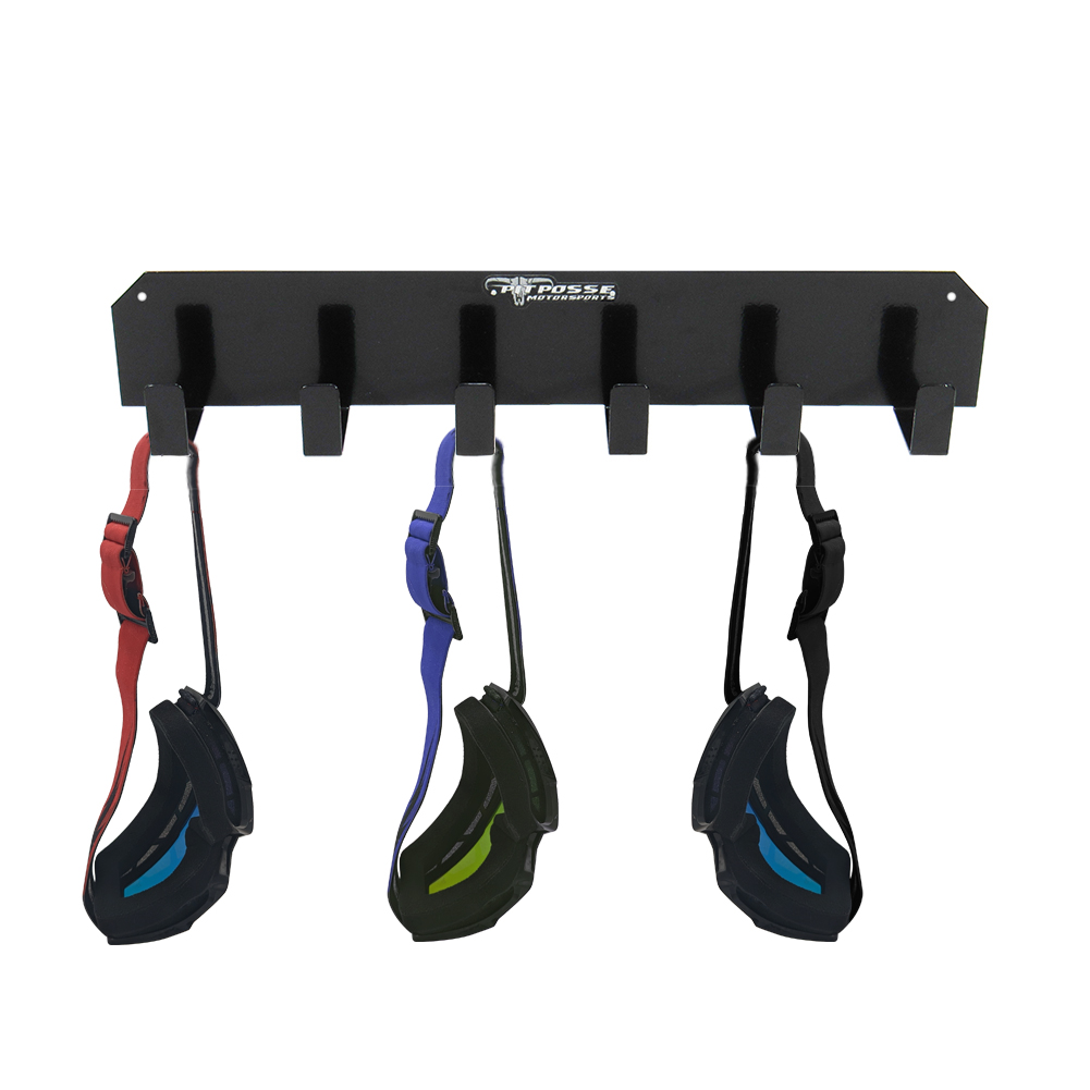 Pit Posse 6 Mount Goggle Rack Black