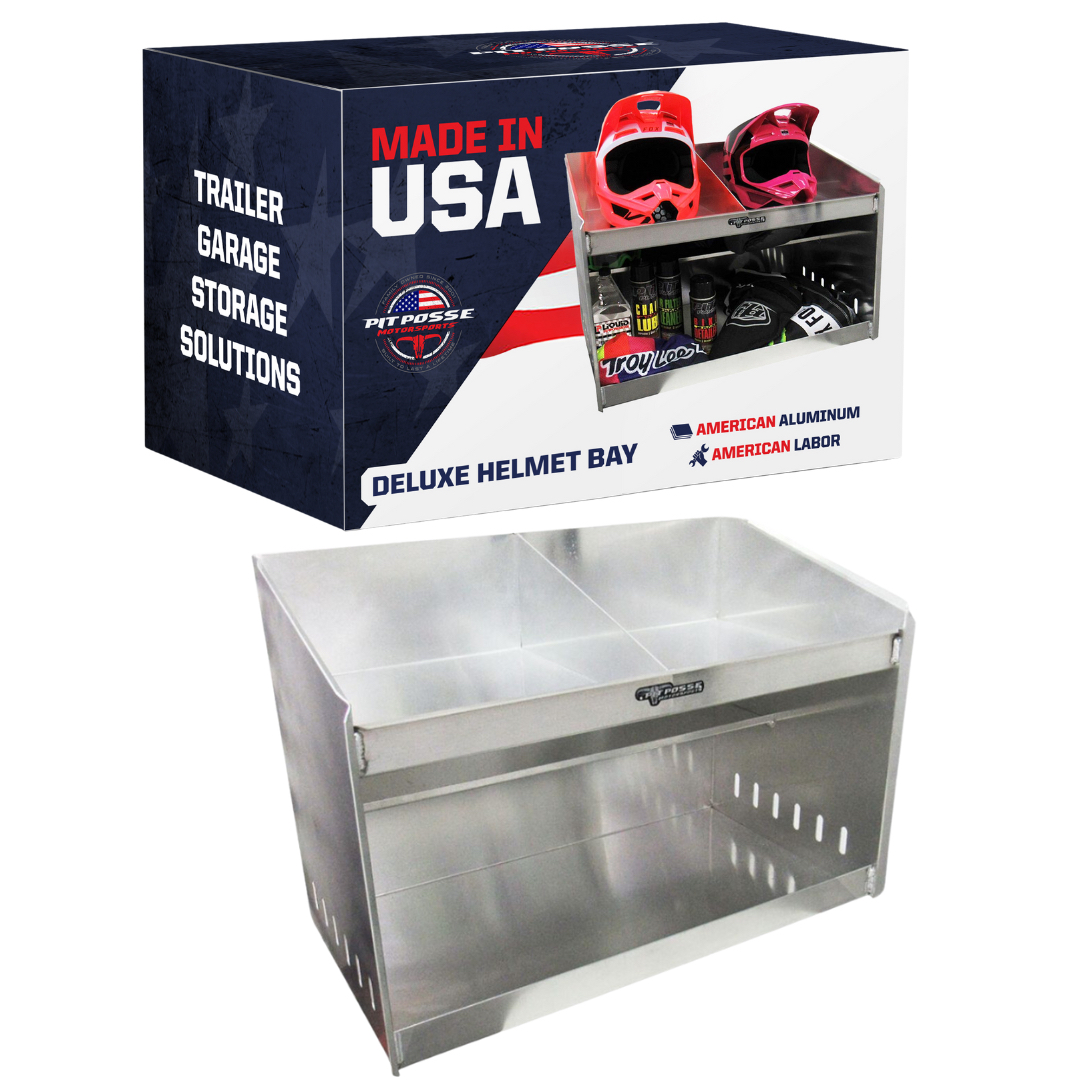 Pit Posse Deluxe Helmet Bay Silver - Scratch and Dent