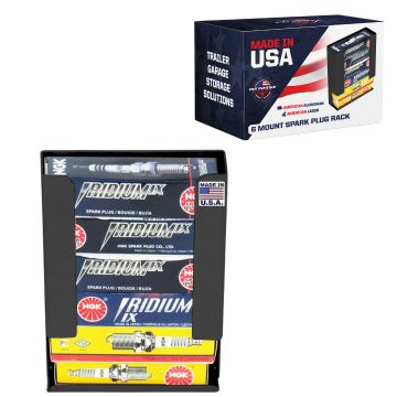 Pit Posse 6 Mount Spark Plug Rack Black