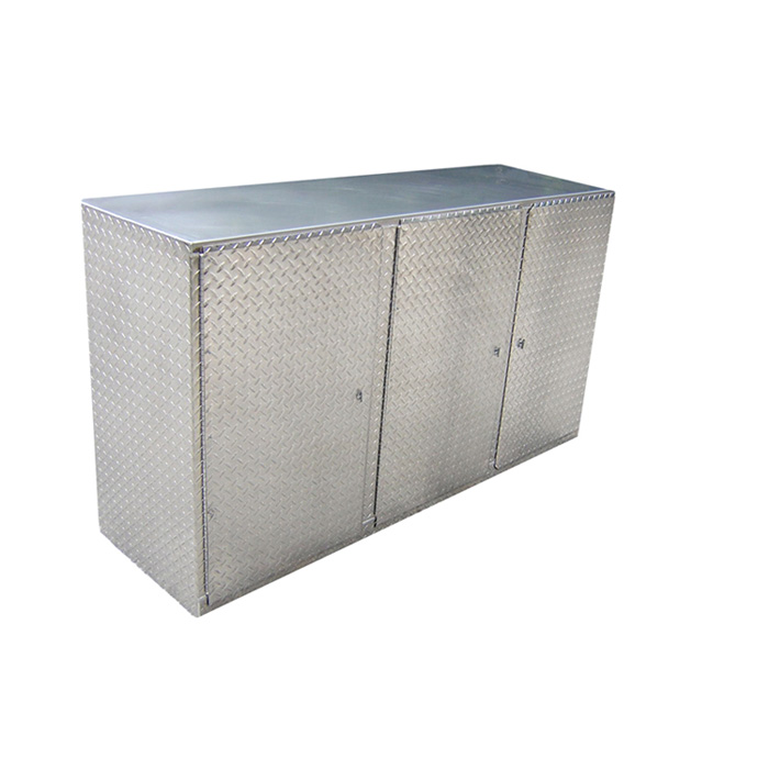 Pit Posse Diamond Plate Base Cabinet 6 Foot Silver