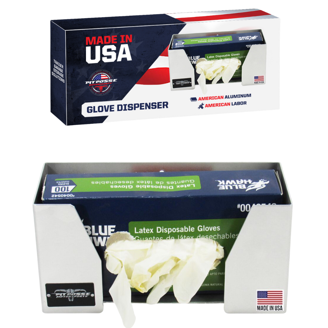 Pit Posse Glove Dispenser Silver- Scratch and Dent