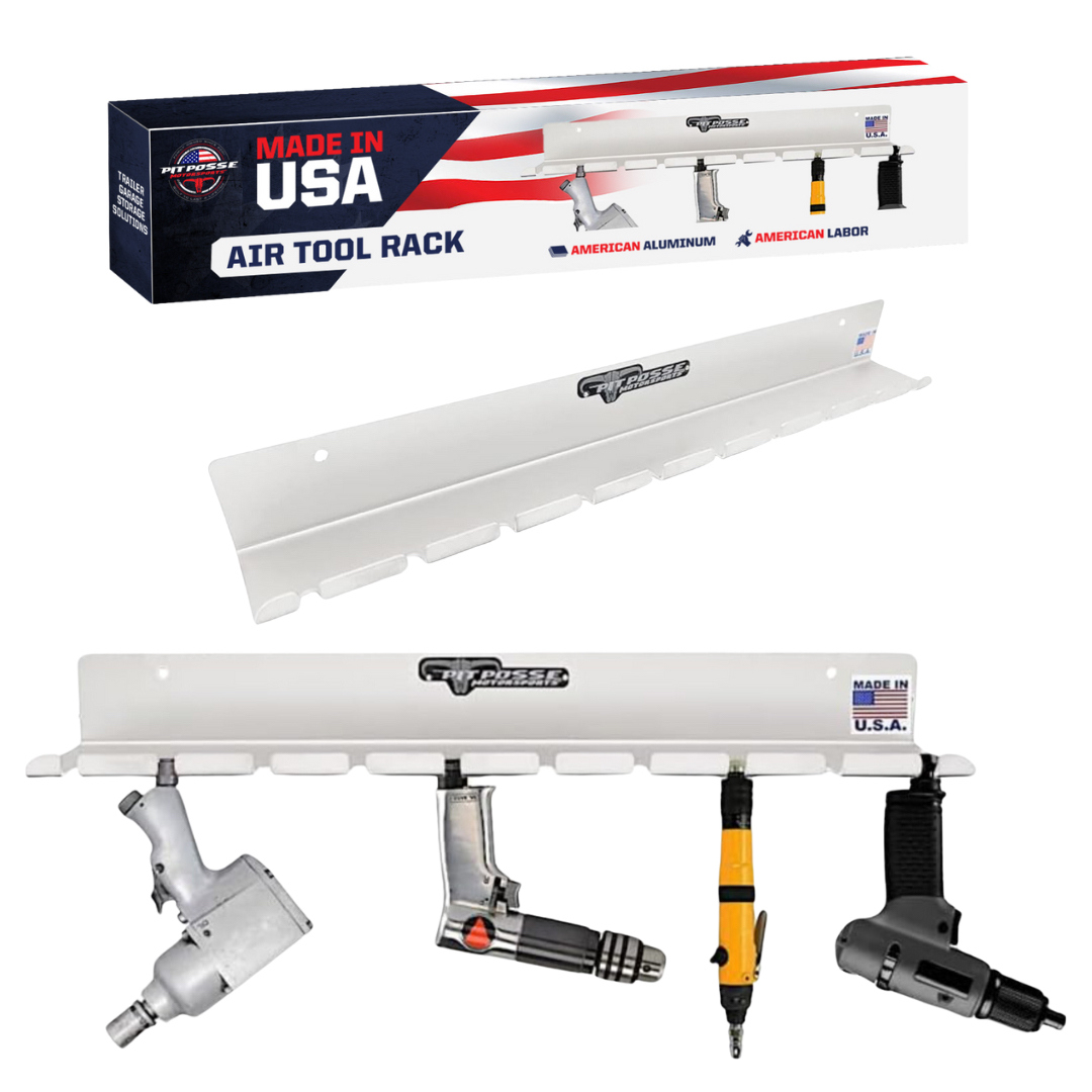 Pit Posse Air Tool Rack Silver- Scratch and Dent