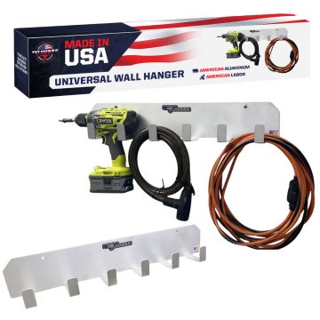 Pit Posse PP125BK Dual Helmet Rack Hangers - Black Aluminum, Made In USA