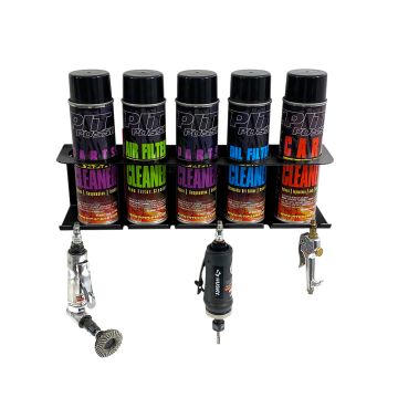Pit Posse Air Tool / Aerosol Rack Combo Black