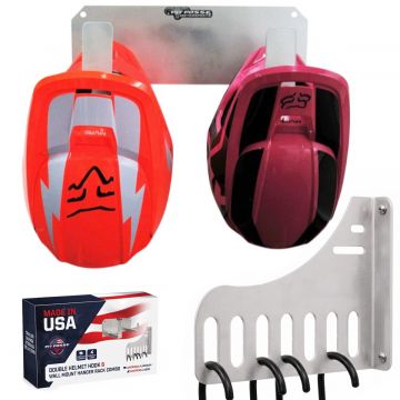 Pit Posse Garment Rack Holder & Double Helmet Hook Kit