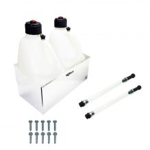 Pit Posse Double Fuel Jug Rack Economy Kit with 2 Jugs and Hoses