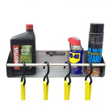 Pit Posse Senior Ratchet Strap Hanger with Shelf